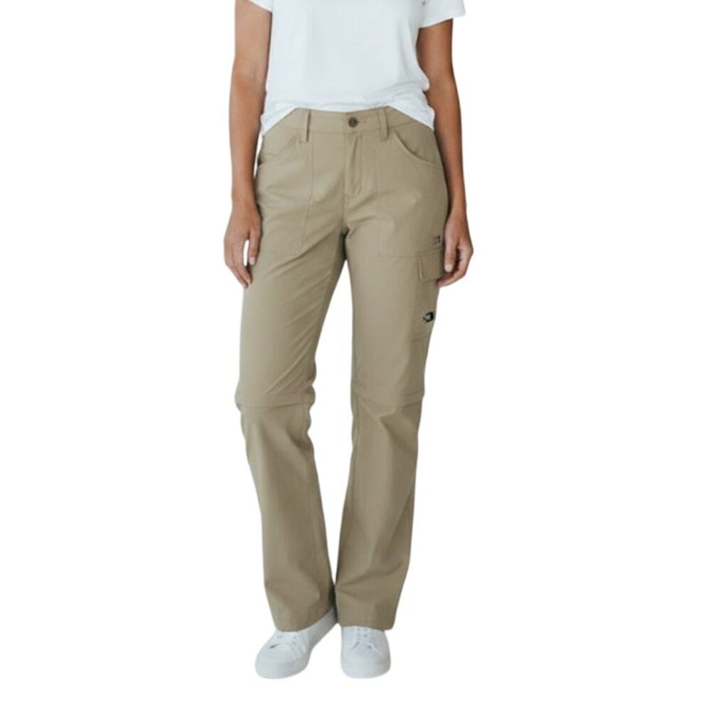 PRANA Breathe Convertible Pant Shorts Women 10 Khaki Outdoor Hiking Travel NWT